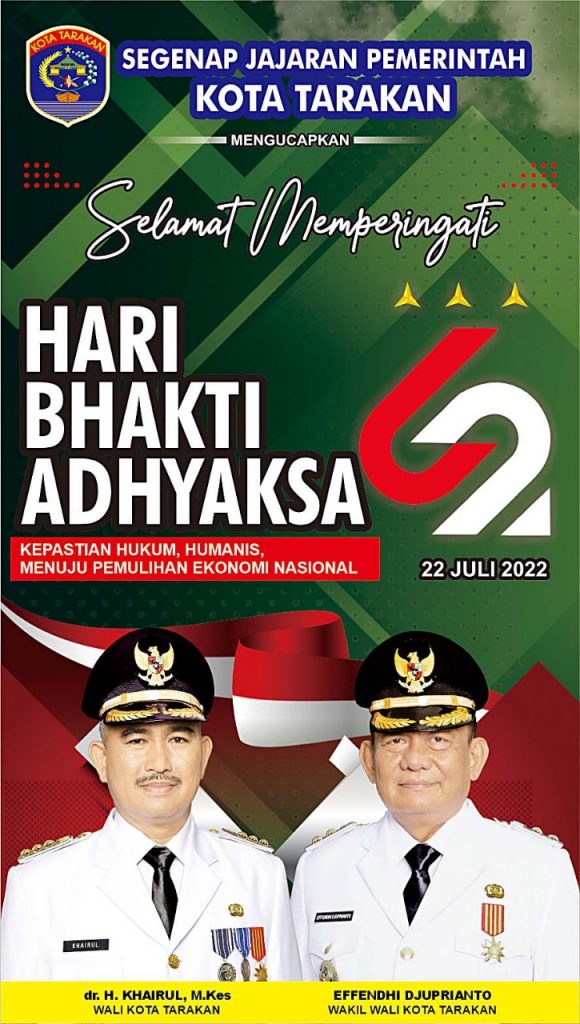 Selamat Hari Bhakti Adhyaksa Ke 62 DKISP Tarakan