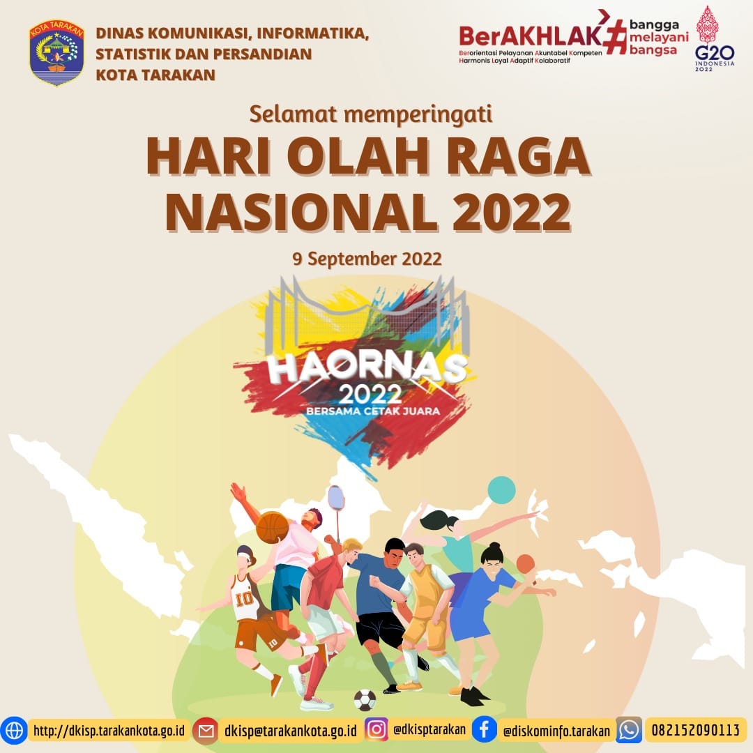 Selamat Memperingati Hari Olahraga Nasional 2022 DKISP Tarakan