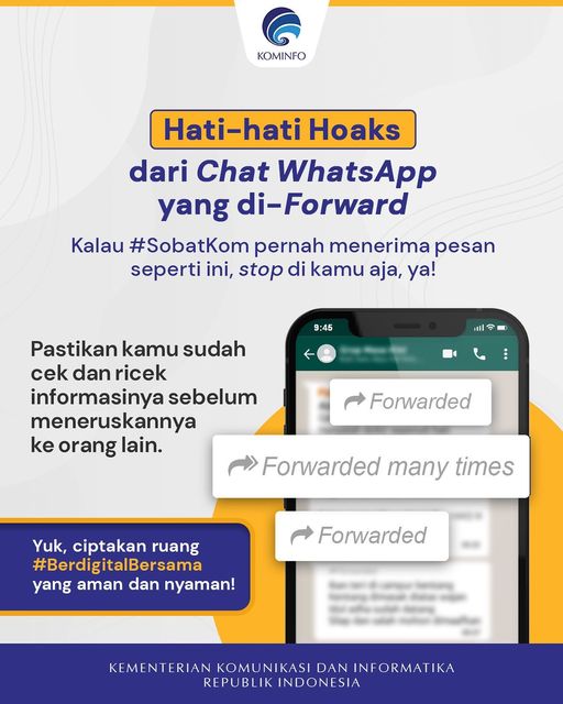 Hati-Hati Hoaks dari Chat WhatsApp yang di Forward