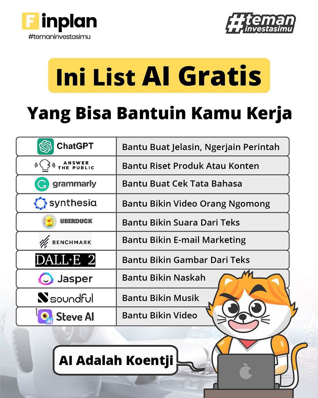 Ini List AI Gratis Yang Bisa Bantuin Kamu Kerja