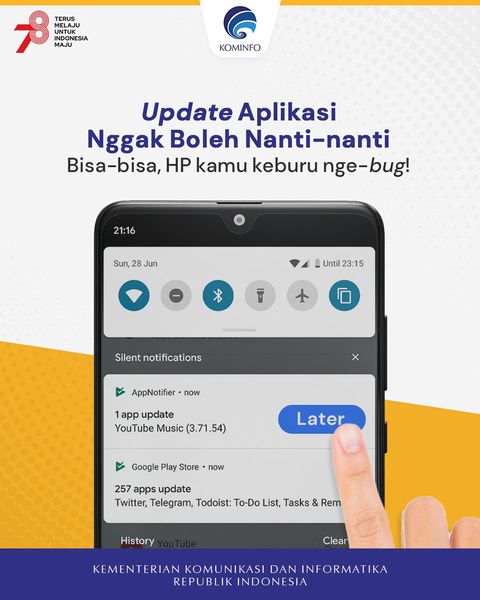 Update Aplikasi Nggak Boleh Nanti-Nanti