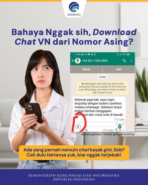 Bahaya Nggak sih, Download Chat VN dari Nomor Asing?