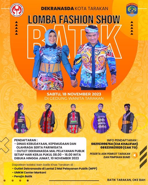 Lomba Fashion Show Batik - DEKRANASDA Kota Tarakan