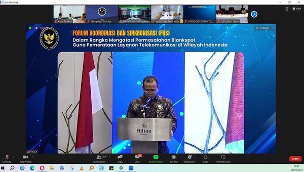 Zoom meeting Forum Koordinasi dan Sinkronisasi