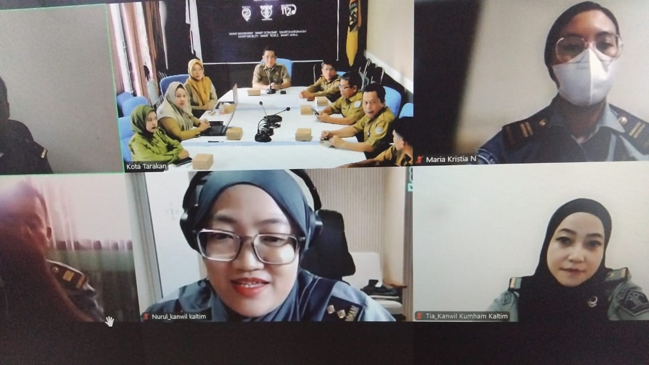 Fasilitasi Zoom Meeting terkait Rapat Harmonisasi Raperwali Kota Tarakan 10 September 2024