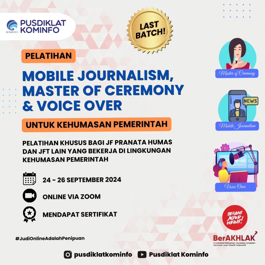 Pelatihan Mobile Journalism Master of Ceremony and Voice Over