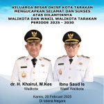 Selamat dan Sukses Atas Dilantiknya Walikota dan Wakil Walikota Tarakan