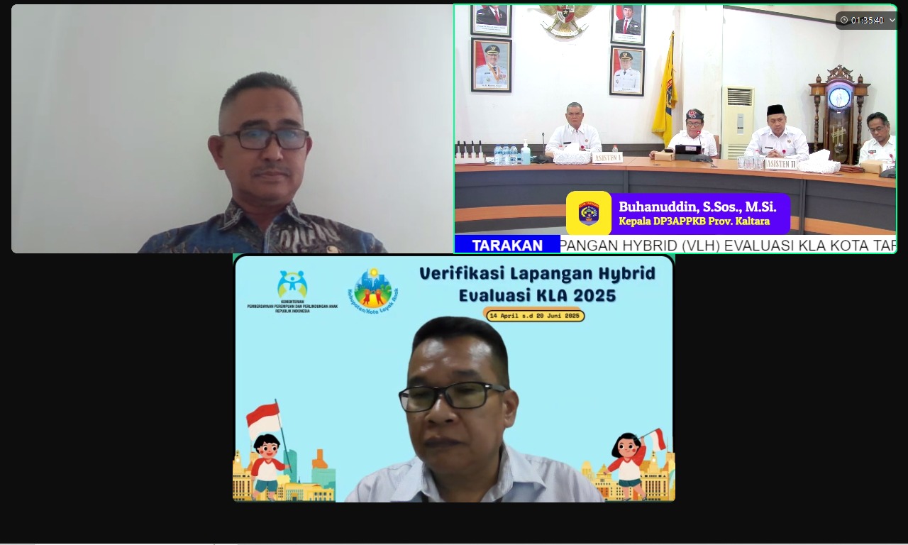 Memfasilitasi Zoom Meeting Asistensi Wawancara Kota Layak Anak