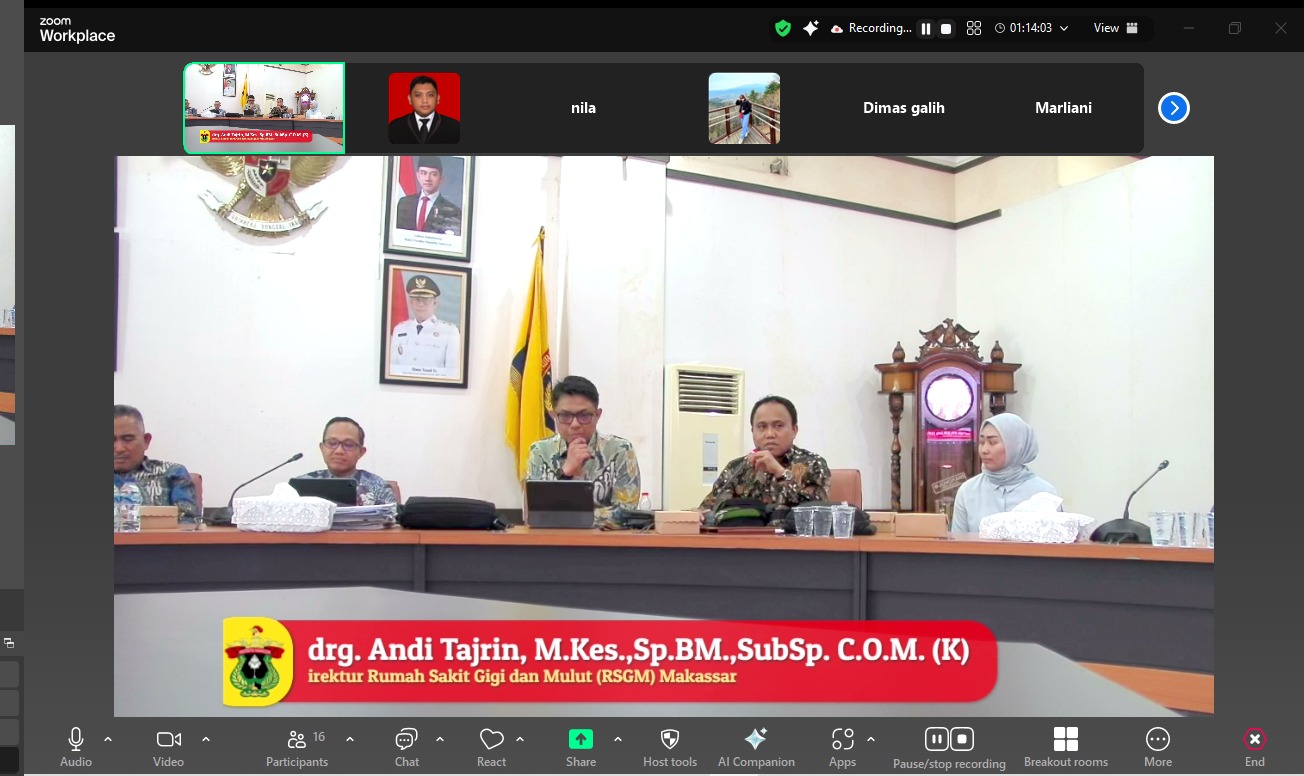 Memfasilitasi Zoom Meeting Sosialisasi Pendidikan Dokter Gigi Spesialis Afirmasi secara Hybrid