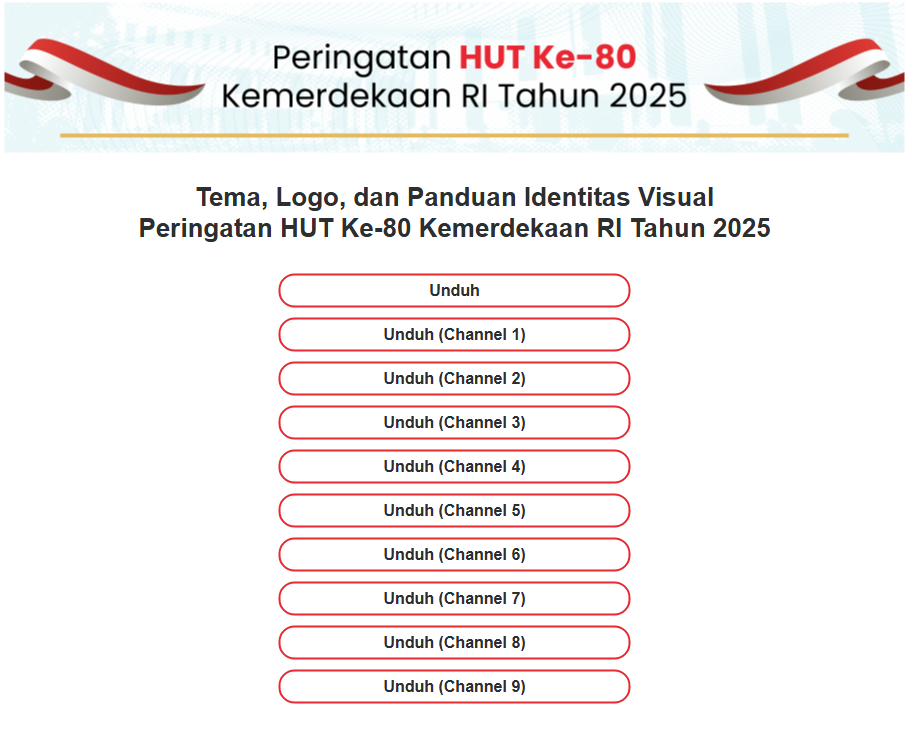 Tema, Logo, dan Panduan Identitas Visual HUT RI KE-80