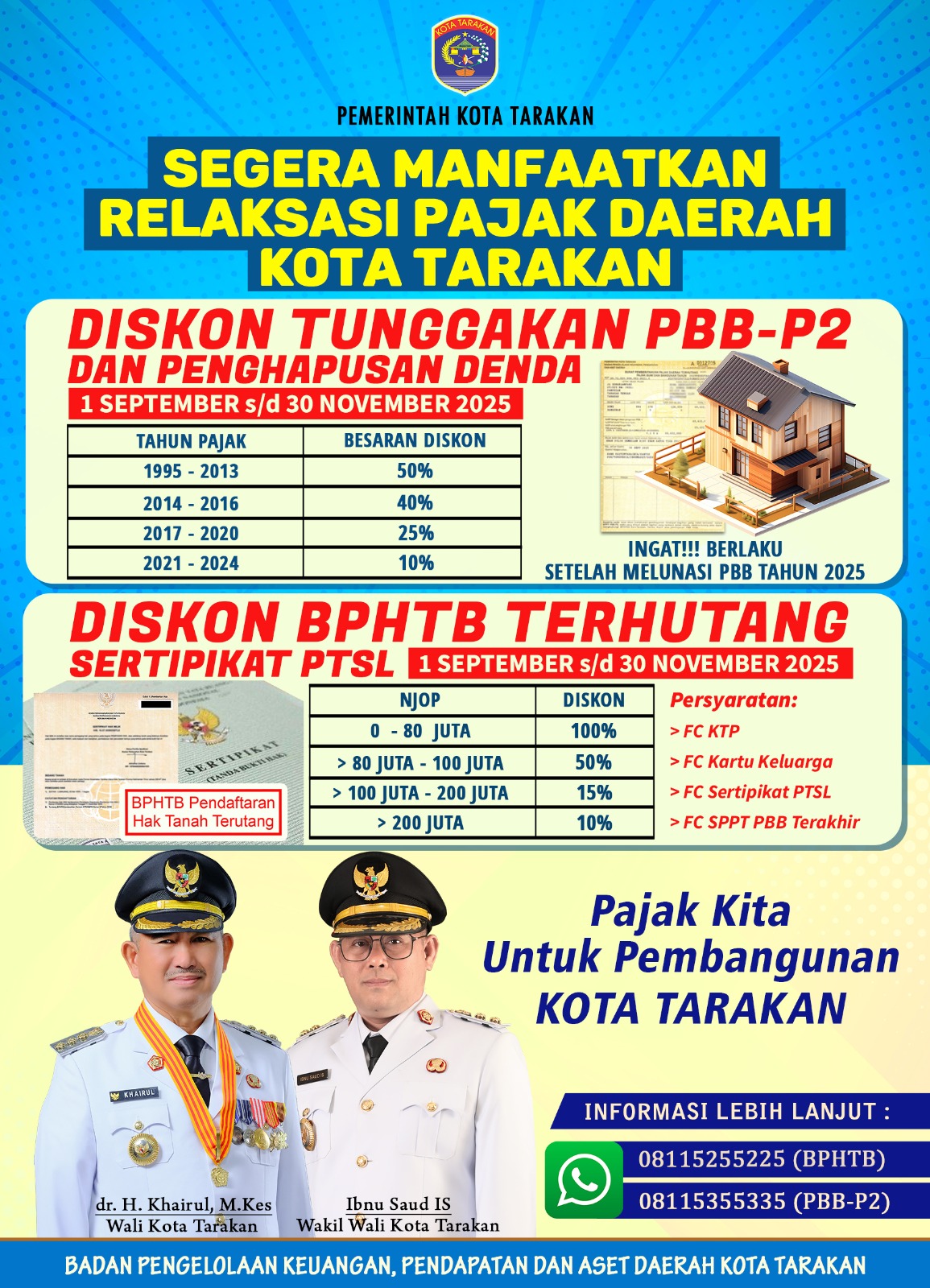 Segera Manfaatkan Relaksasi Pajak Daerah Kota Tarakan