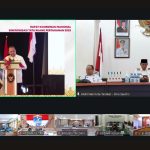 Fasilitasi Rapat Koordinasi Nasional Sinkronisasi Tata Ruang Pertahanan yang berlangsung secara Virtual