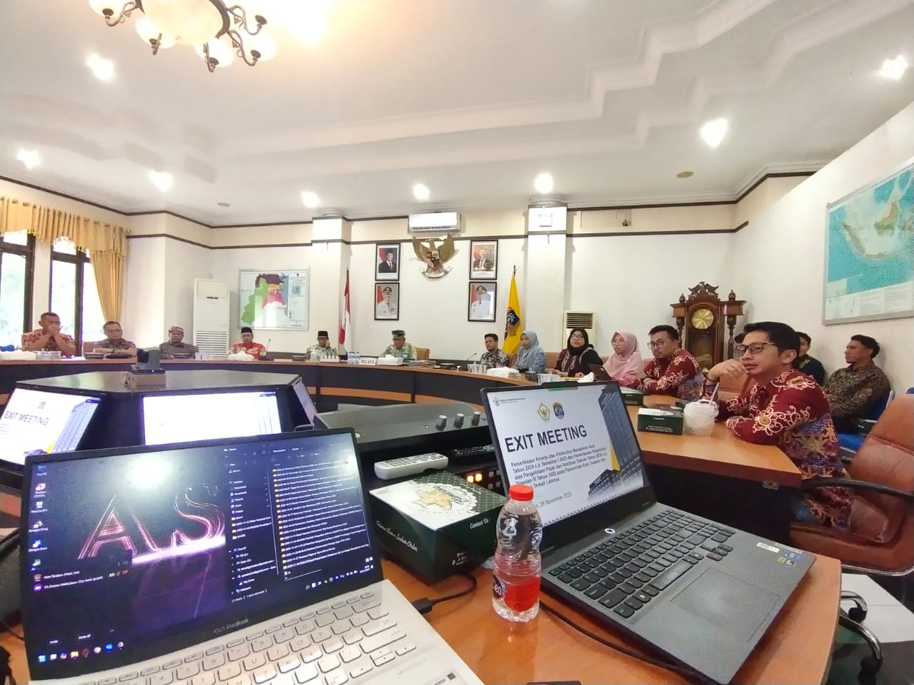 DKISP Tarakan Fasilitasi ViCon Exit Meeting Pemeriksaan Kinerja dan Kepatuhan Pengelolaan Aset serta Pajak Daerah