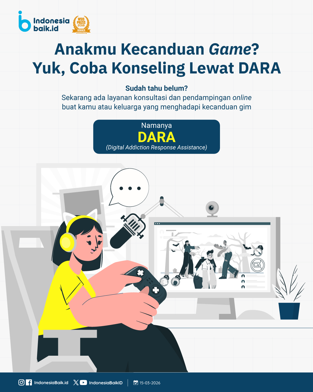 Anakmu Kecanduan Game. Yuk, Coba Konseling Lewat DARA