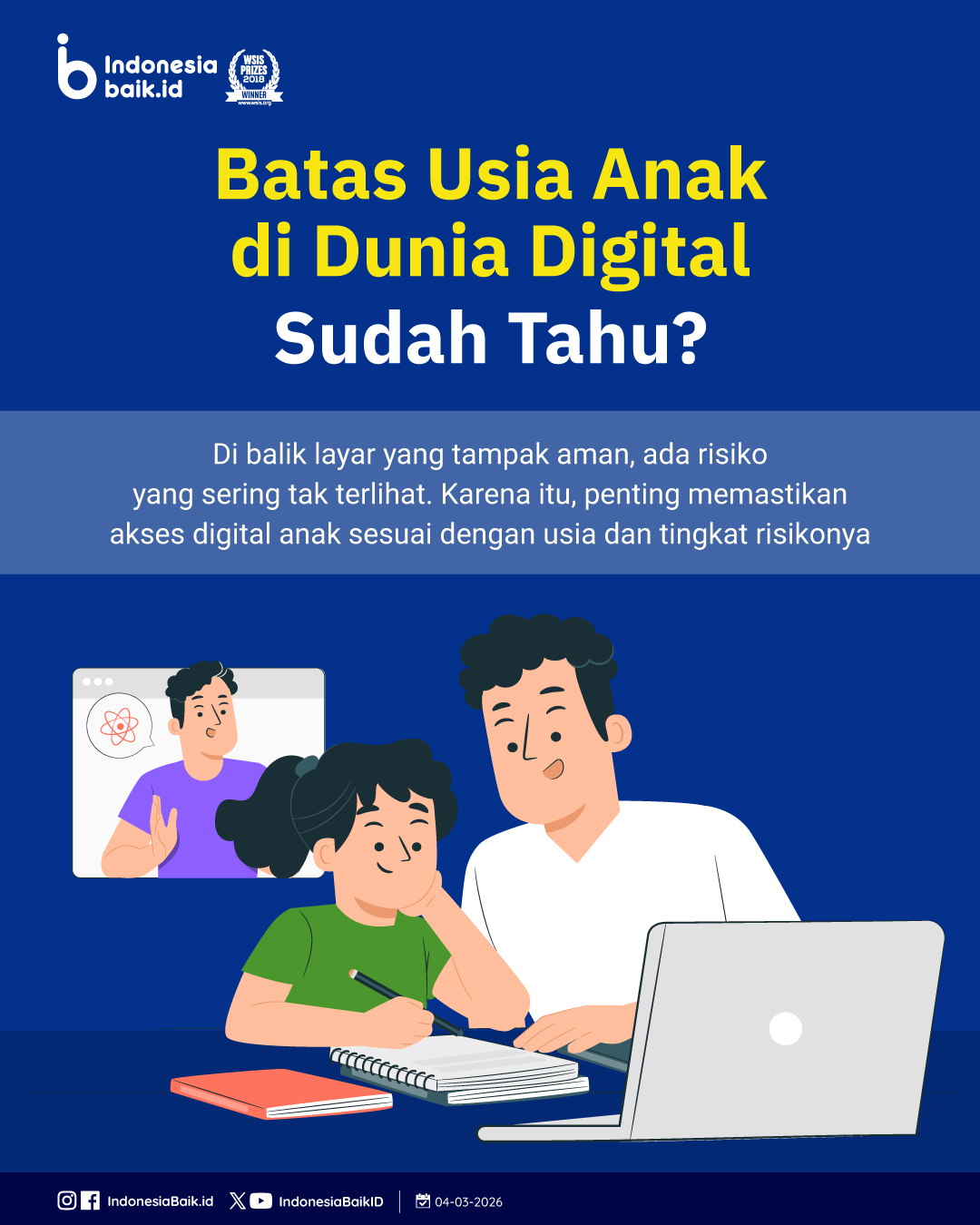 Batas Usia Anak di Dunia Digital, Sudah Tahu?