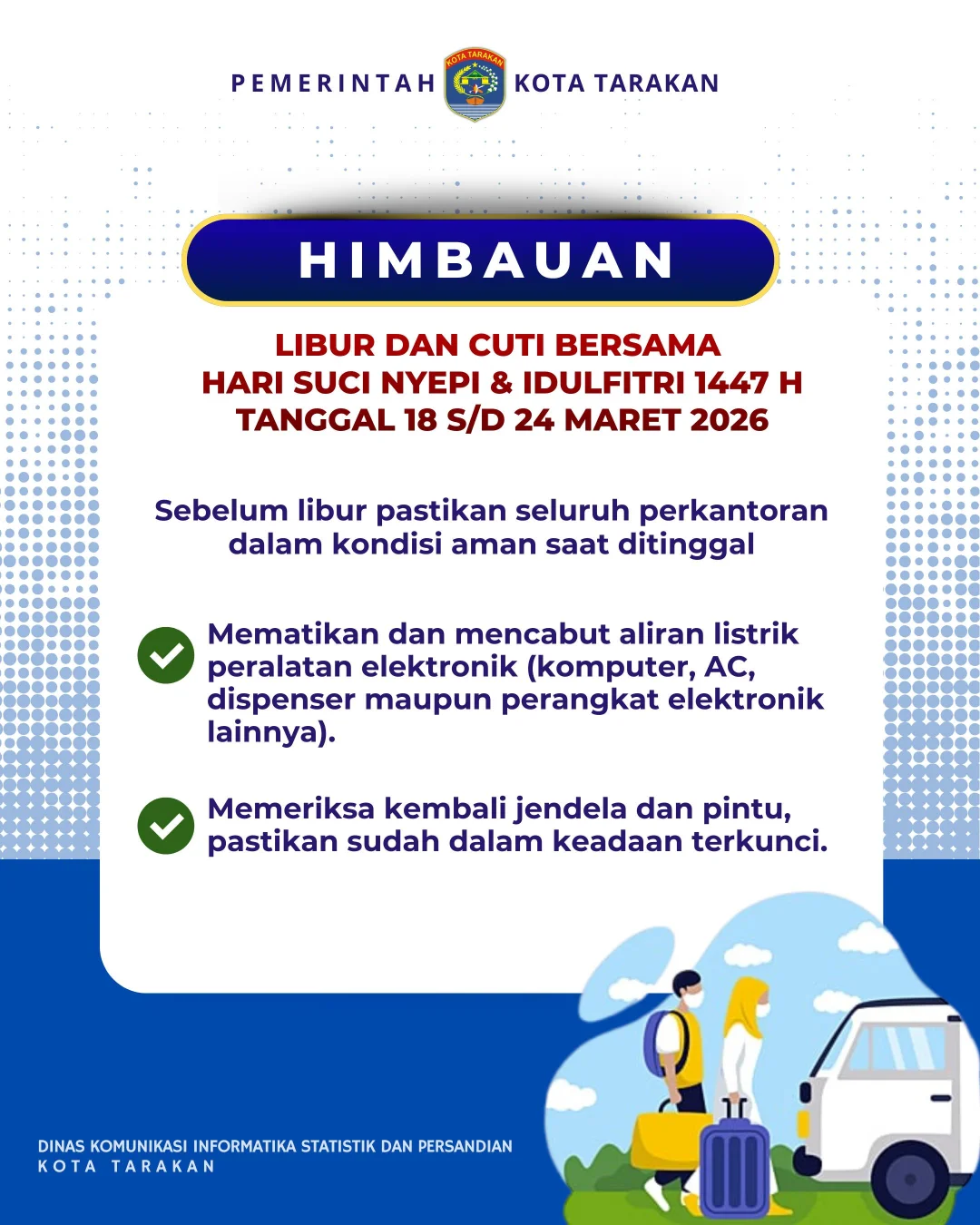 Himbauan hari libur dan cuti bersama pada Maret 2026