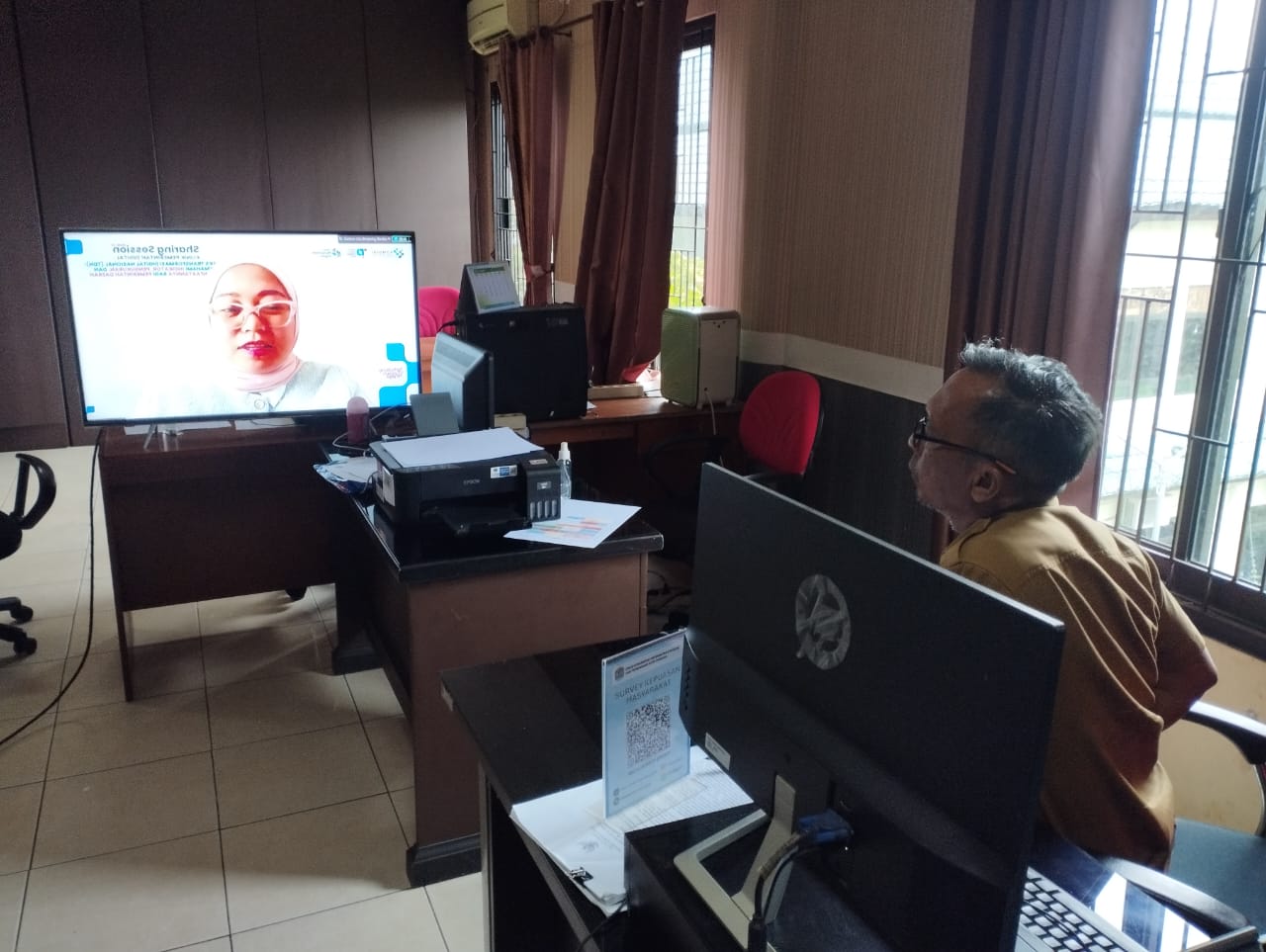 Bidang Aptika DKISP Tarakan Ikuti Sharing Session Klinik Pemerintah Digital Edisi 14
