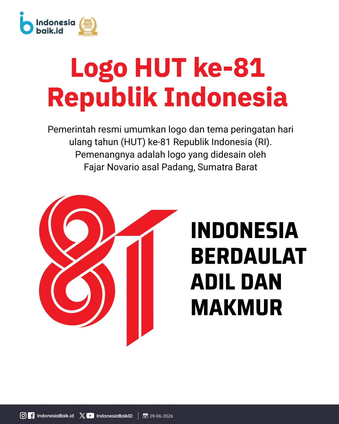 Logo HUT ke-81 Republik Indonesia